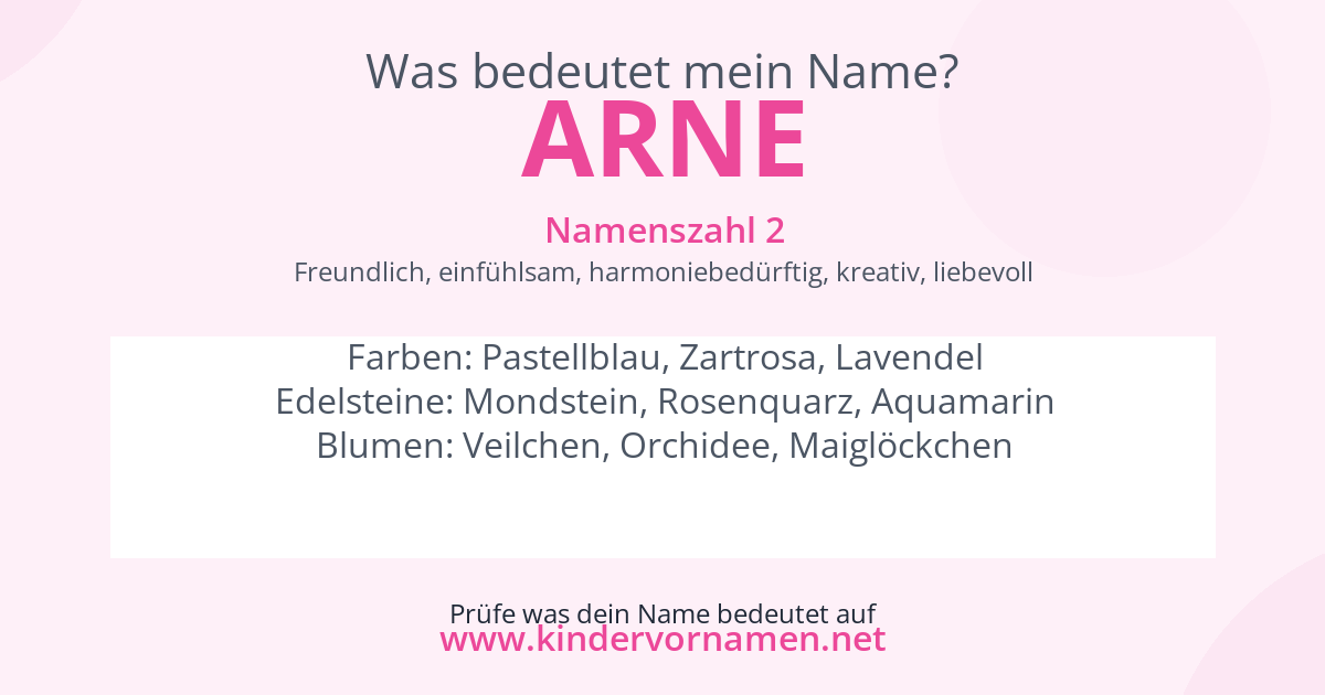 Was bedeutet der Name Arne?