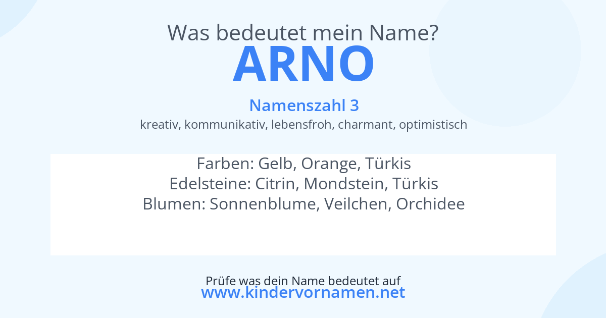 Was bedeutet der Name Arno?
