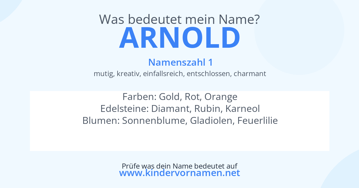 Was bedeutet der Name Arnold?
