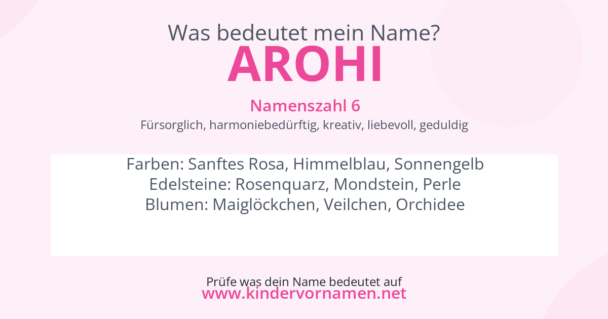 Was bedeutet der Name Arohi?