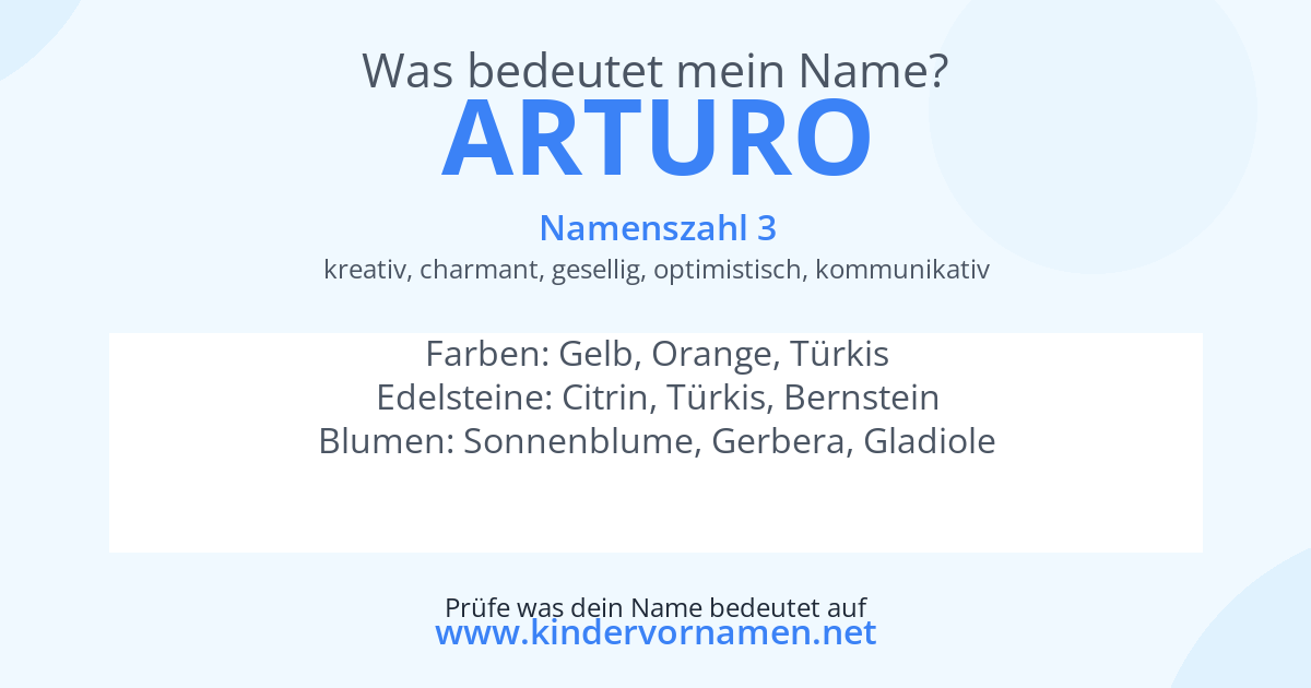 Was bedeutet der Name Arturo?