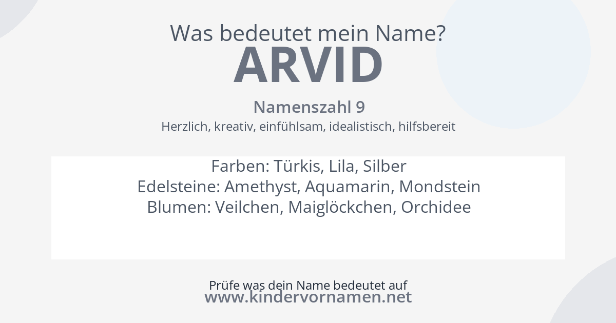 Was bedeutet der Name Arvid?
