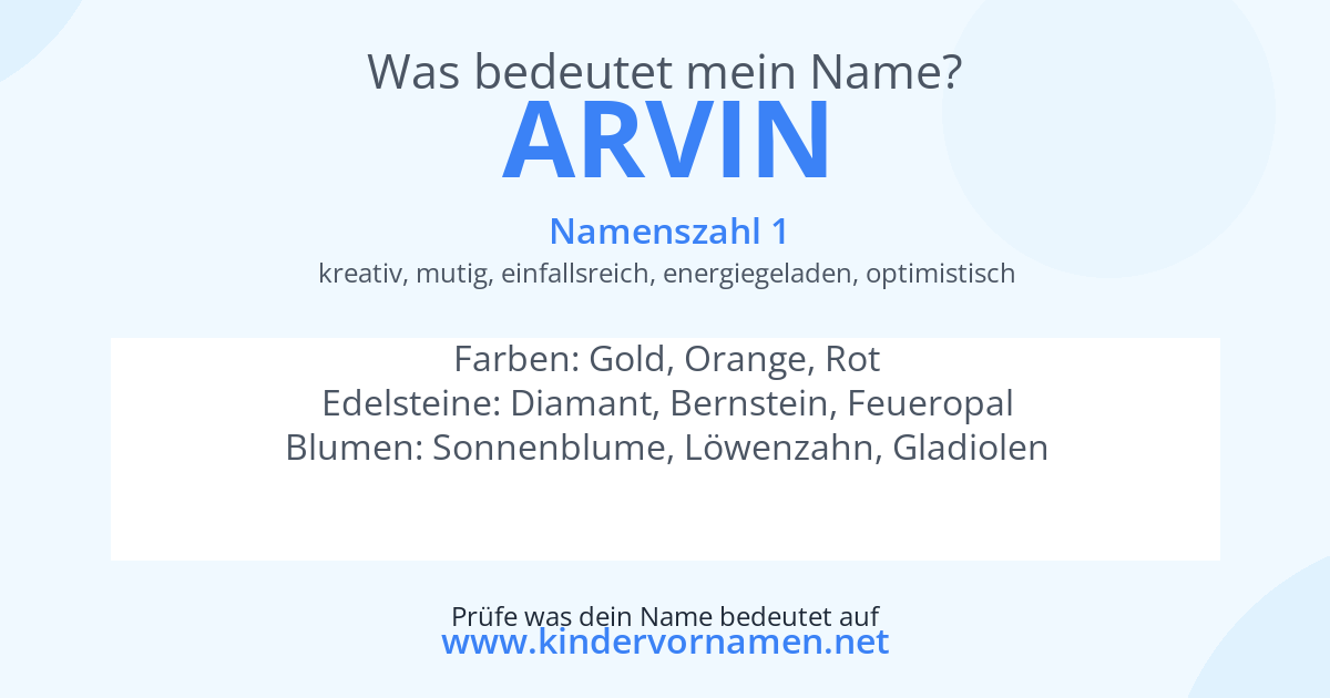 Was bedeutet der Name Arvin?