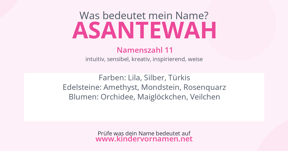Was bedeutet der Name Asantewah?