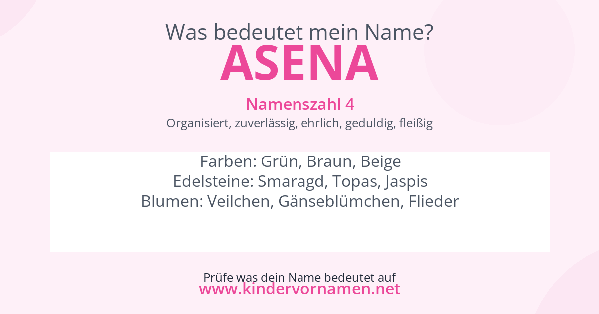 Was bedeutet der Name Asena?