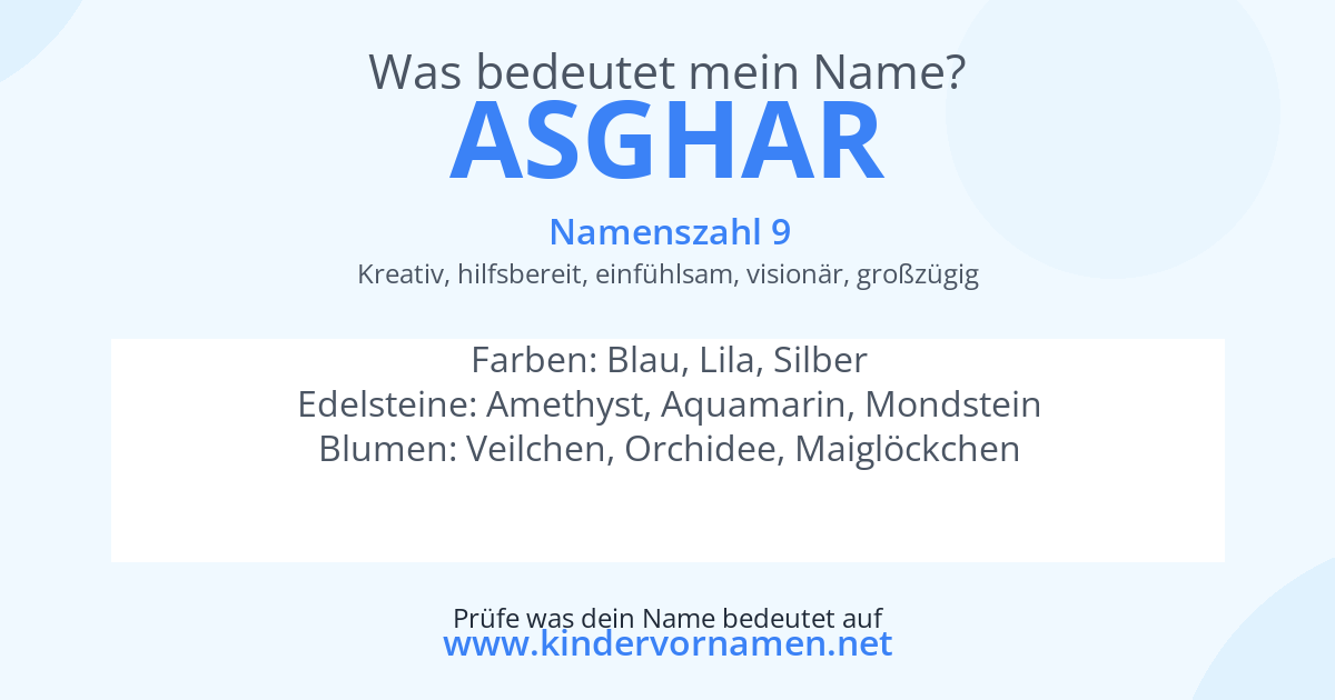 Was bedeutet der Name Asghar?