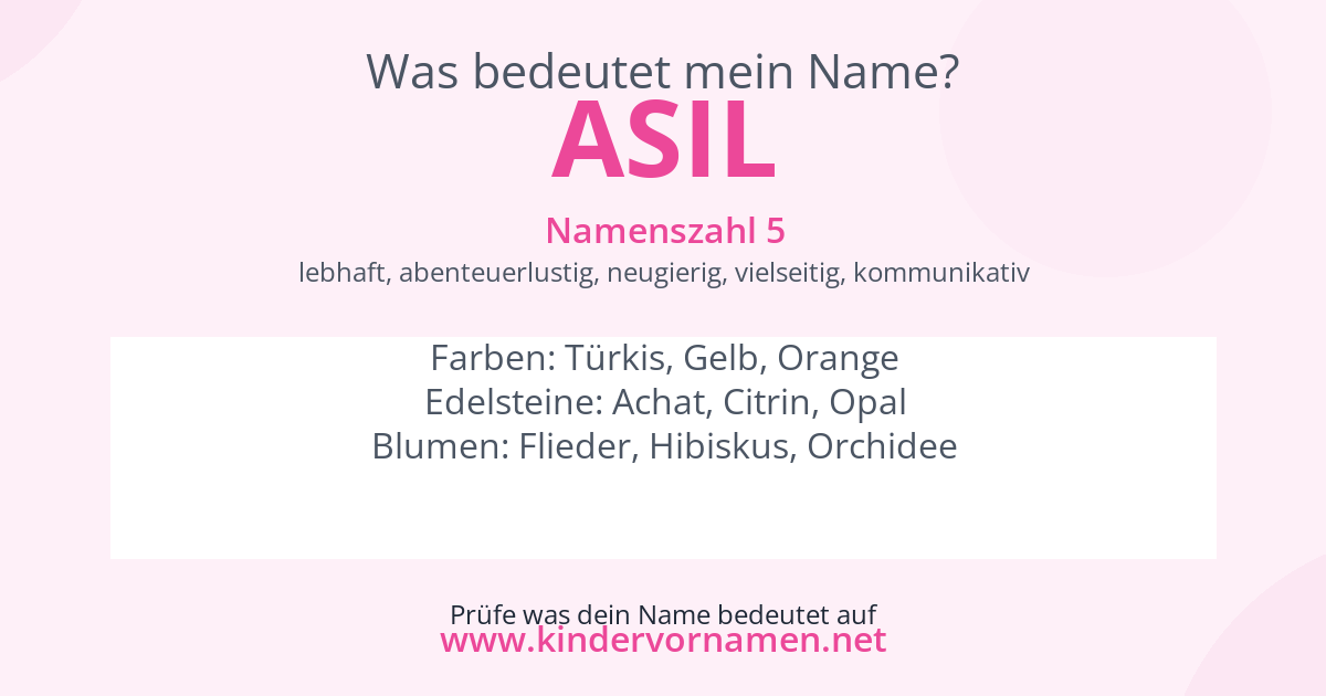 Was bedeutet der Name Asil?