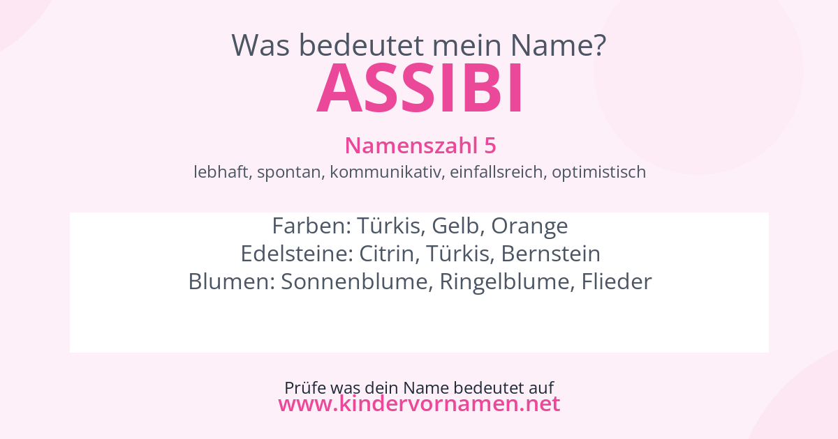 Was bedeutet der Name Assibi?