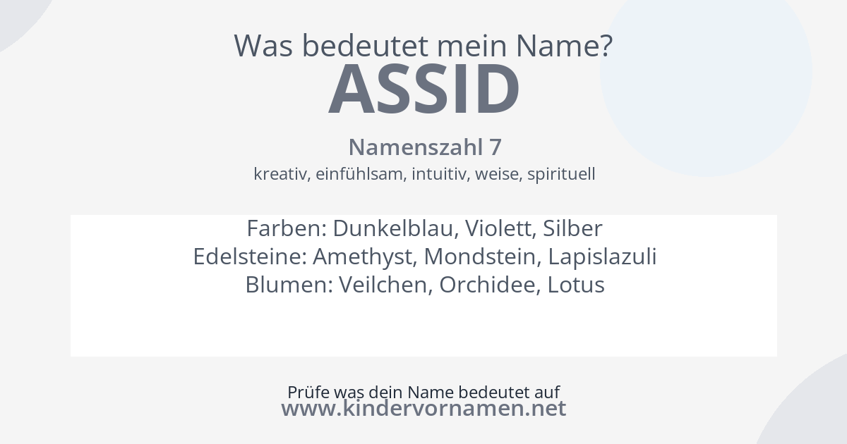 Was bedeutet der Name Assid?