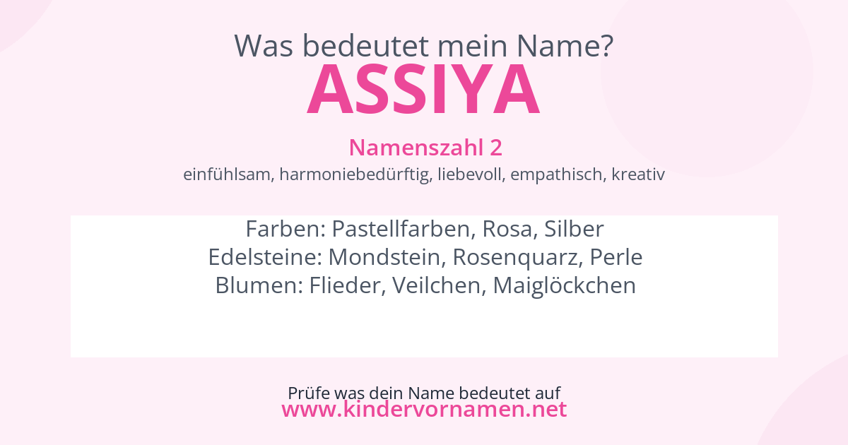 Was bedeutet der Name Assiya?
