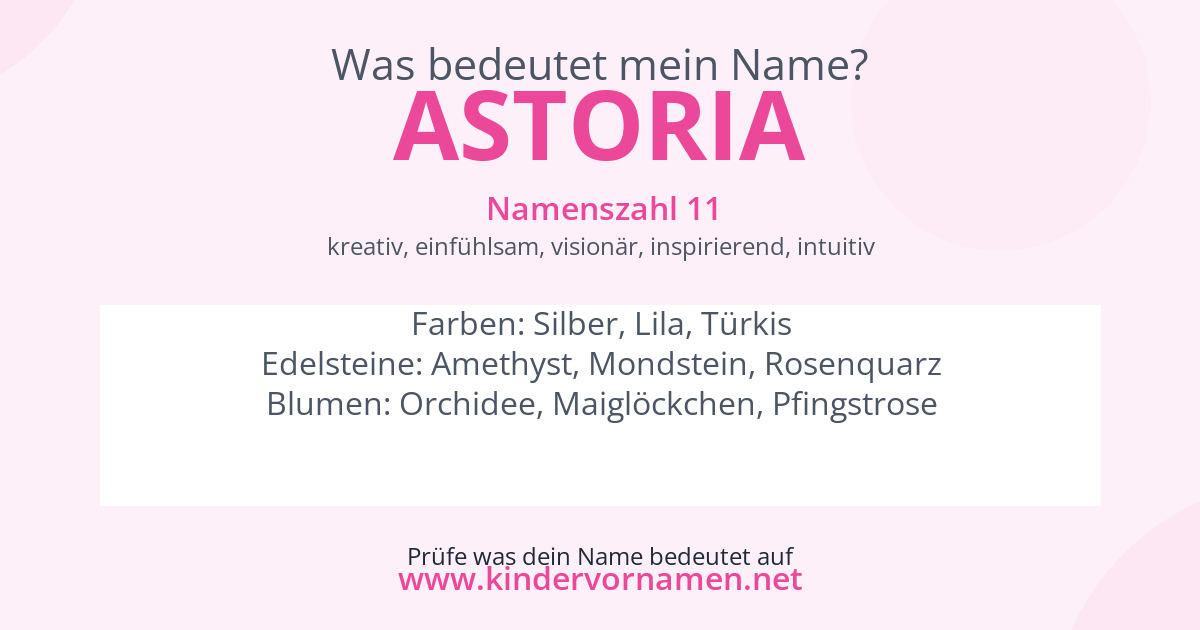 Was bedeutet der Name Astoria?