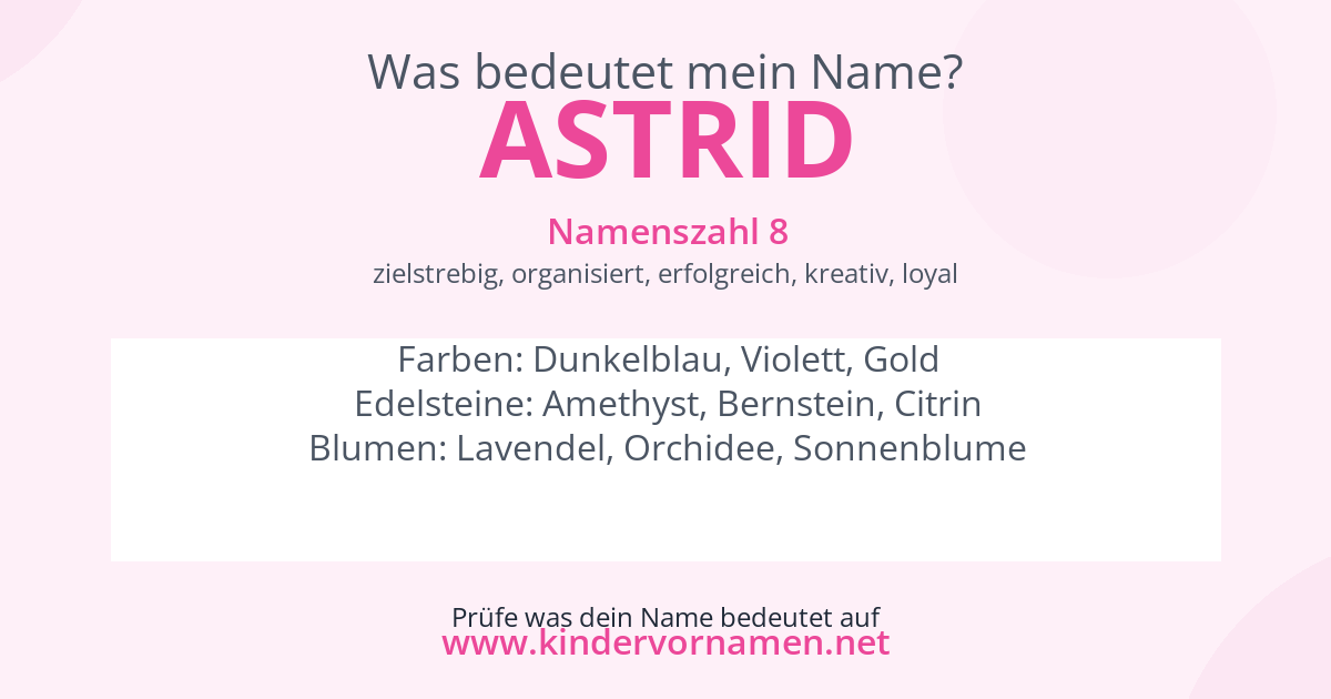 Was bedeutet der Name Astrid?