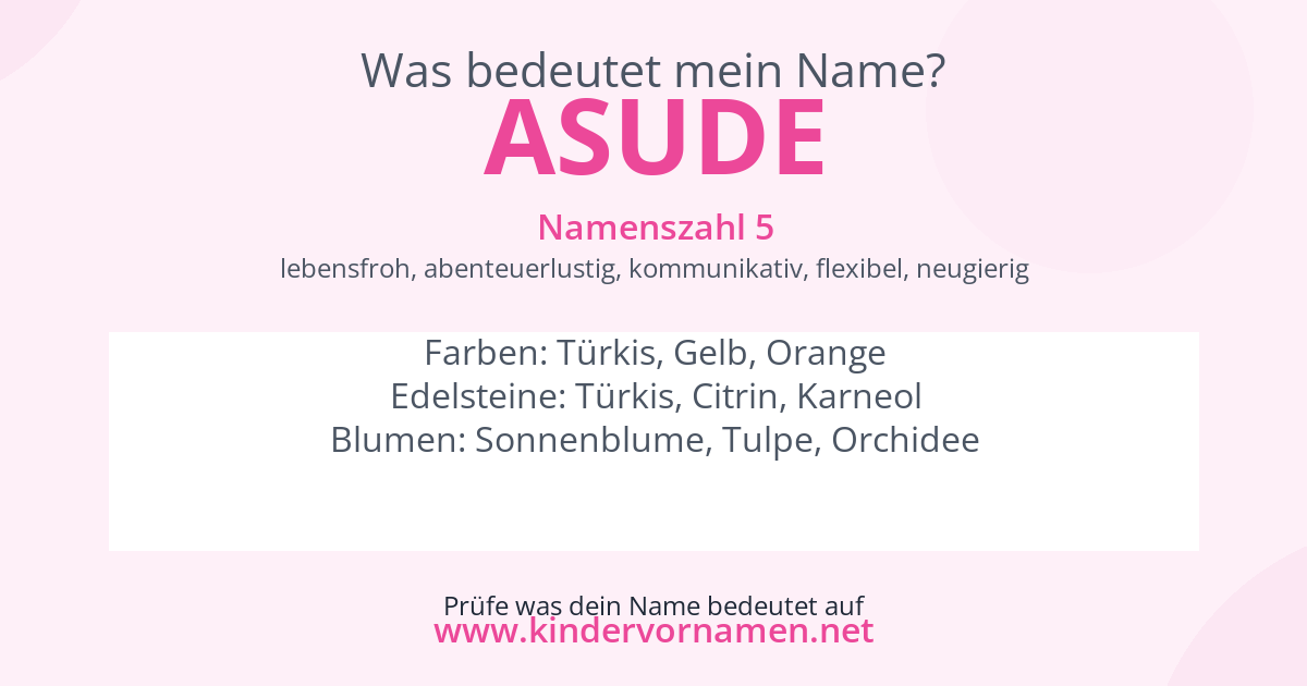 Was bedeutet der Name Asude?