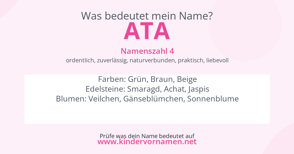 Was bedeutet der Name Ata?