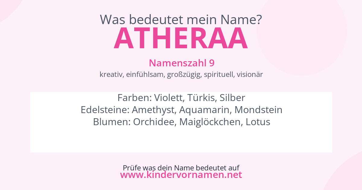 Was bedeutet der Name Atheraa?