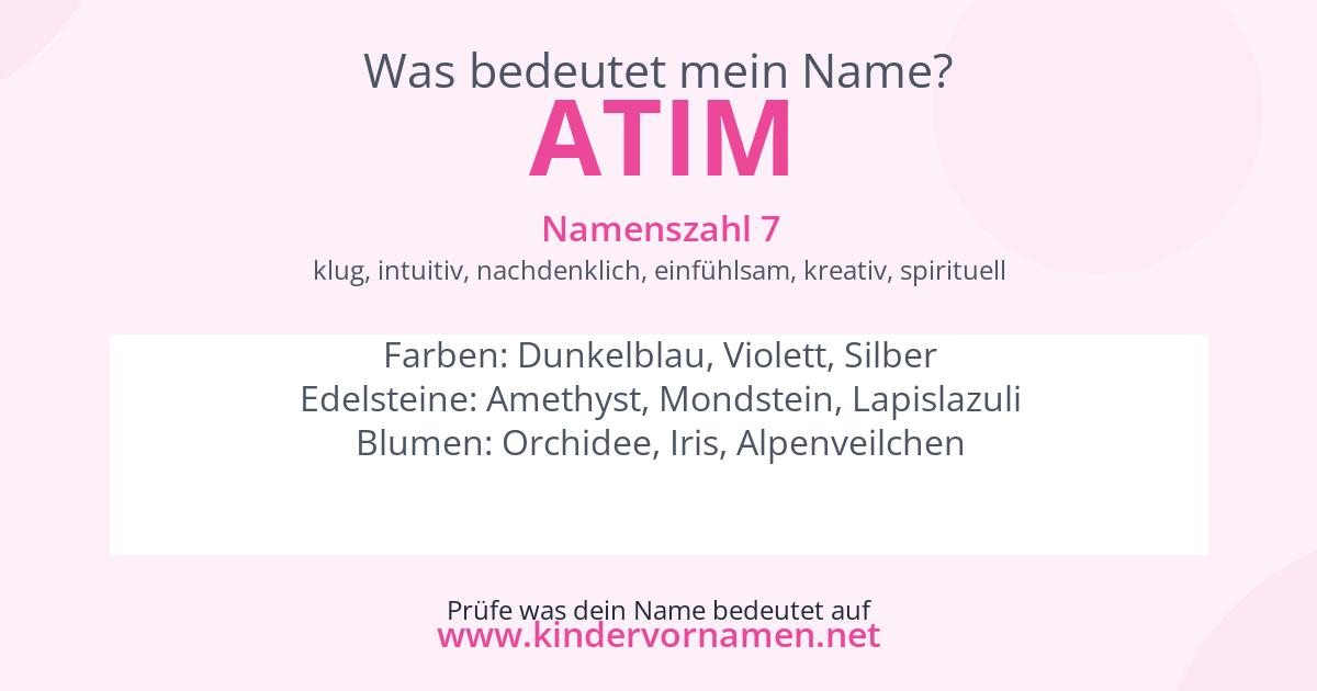 Was bedeutet der Name Atim?