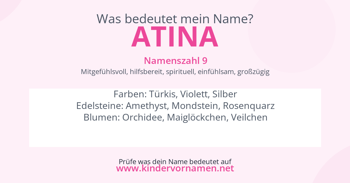 Was bedeutet der Name Atina?