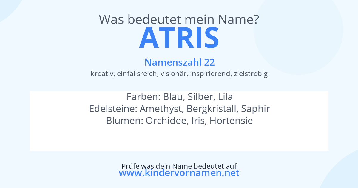 Was bedeutet der Name Atris?