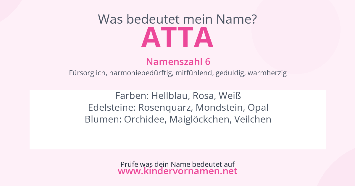 Was bedeutet der Name Atta?