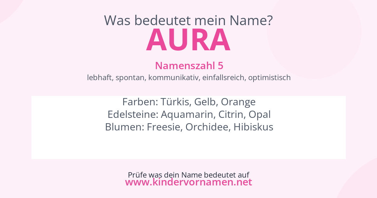 Was bedeutet der Name Aura?
