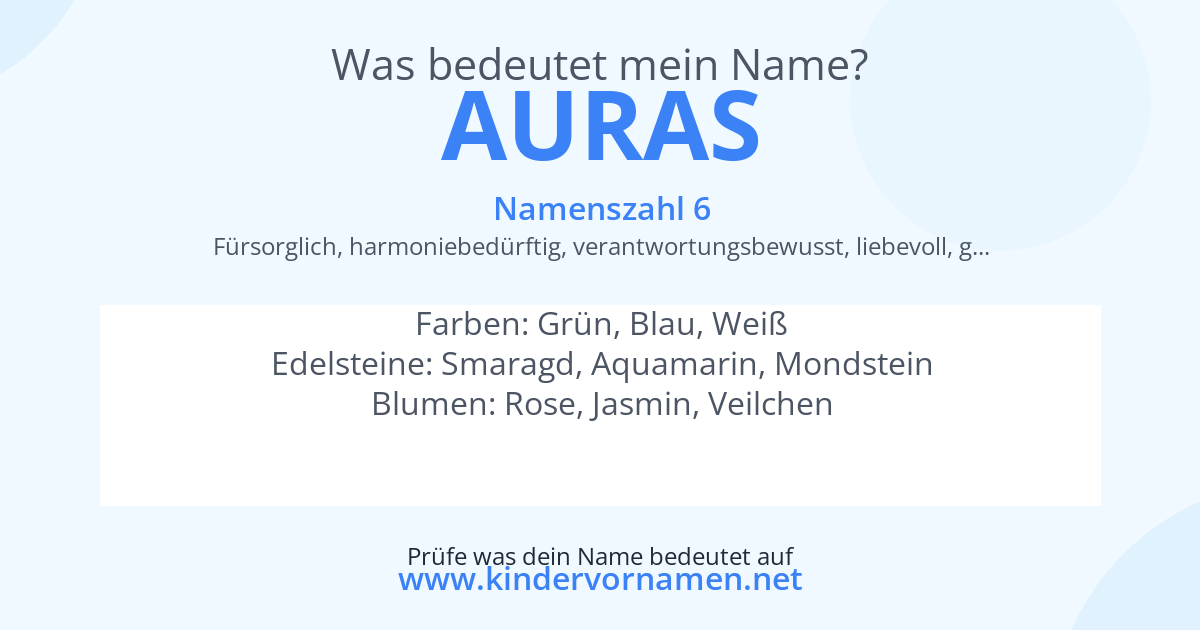 Was bedeutet der Name Auras?