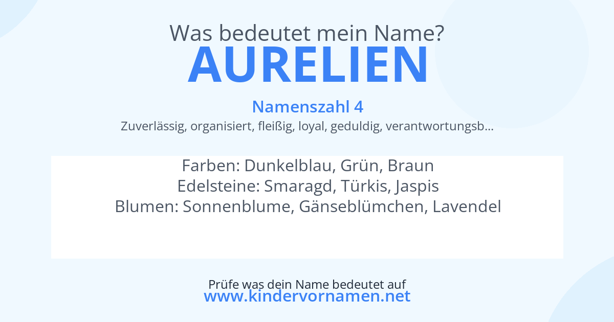 Was bedeutet der Name Aurelien?