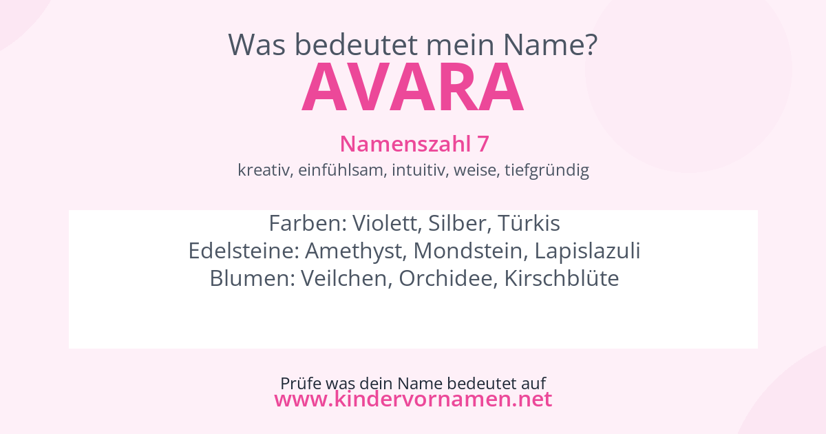 Was bedeutet der Name Avara?