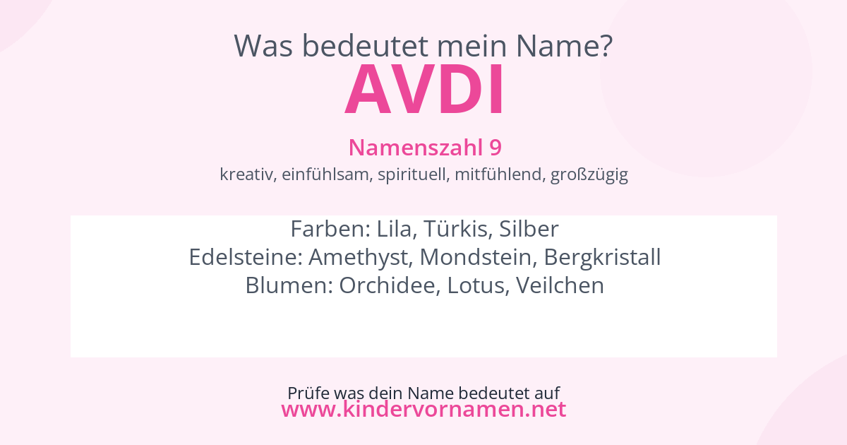 Was bedeutet der Name Avdi?