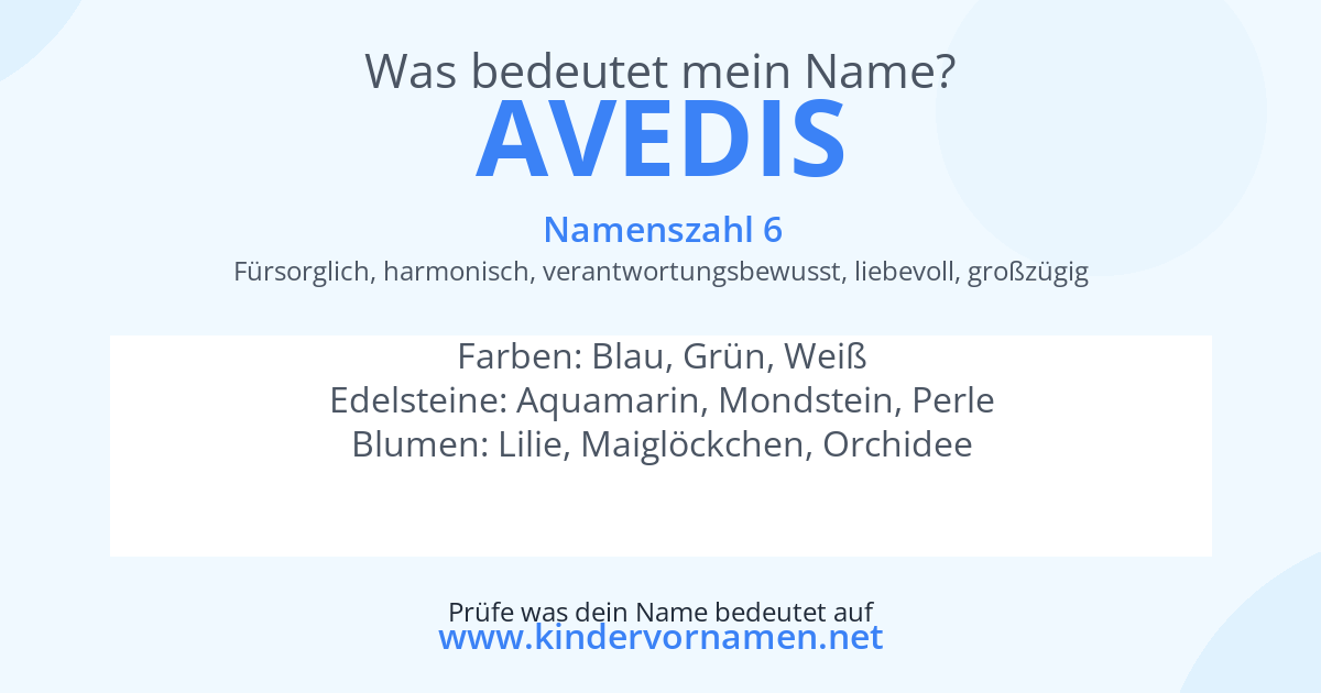 Was bedeutet der Name Avedis?