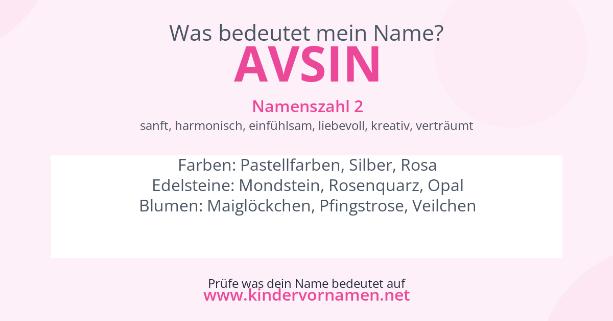 Was bedeutet der Name Avsin?