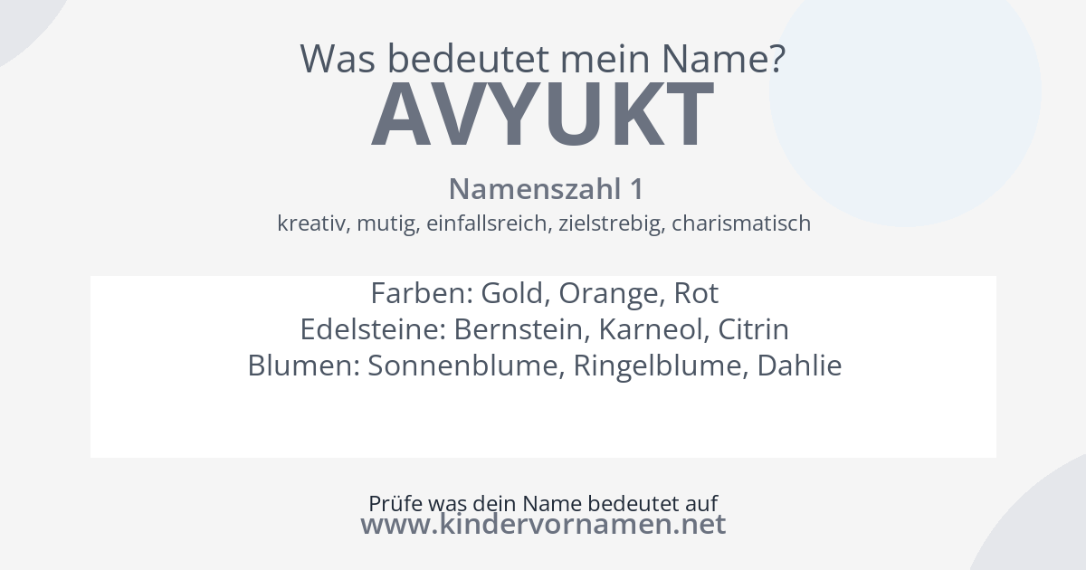 Was bedeutet der Name Avyukt?