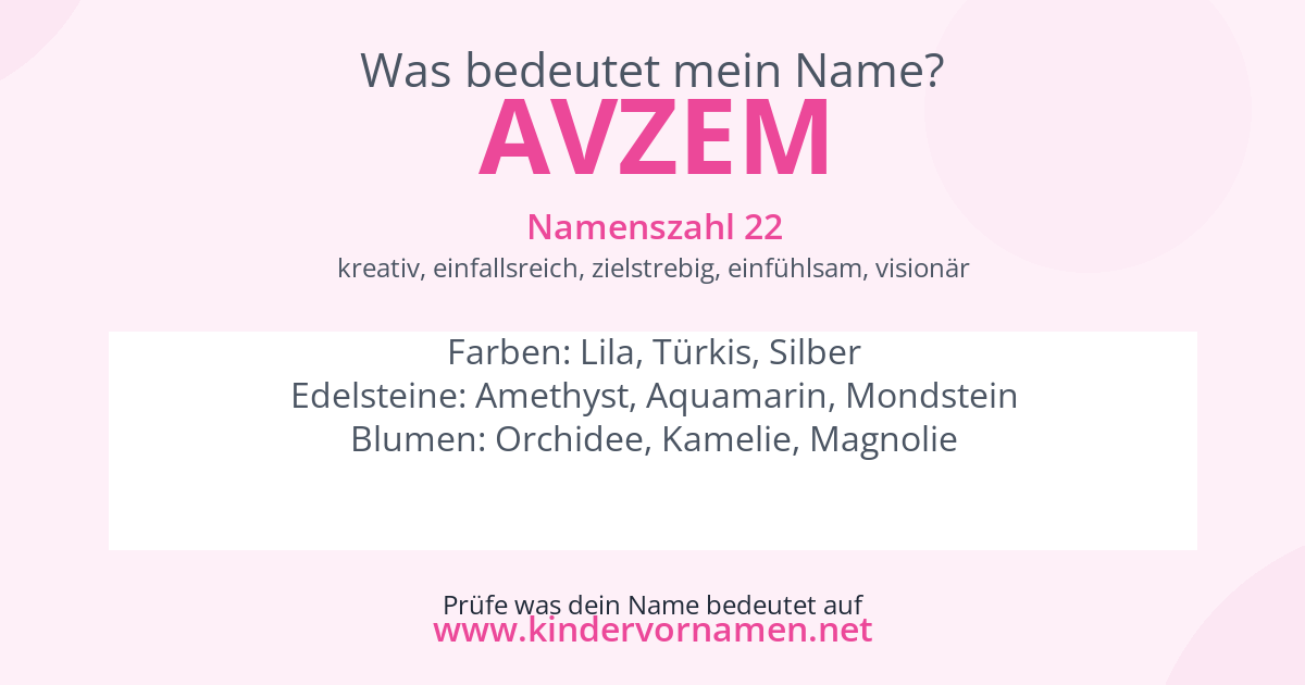 Was bedeutet der Name Avzem?