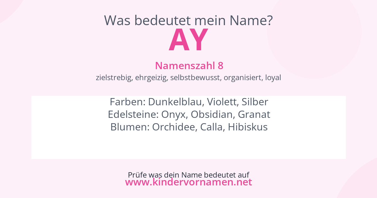 Was bedeutet der Name Ay?