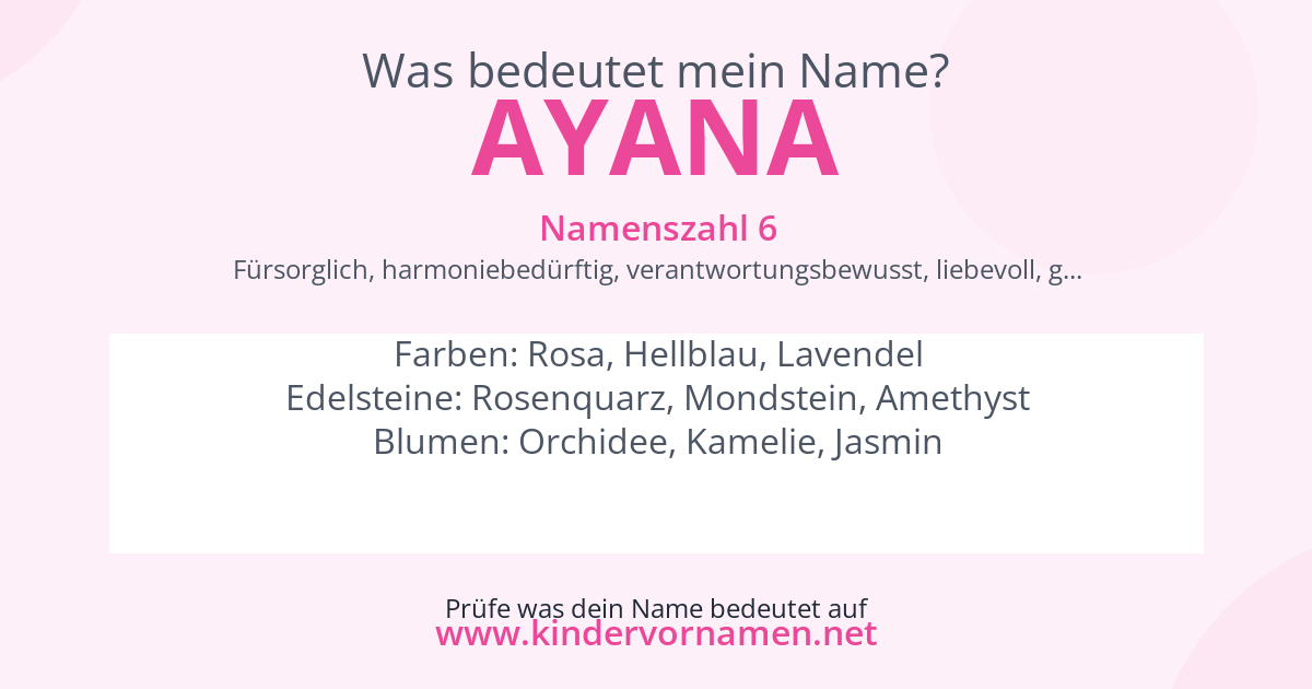 Was bedeutet der Name Ayana?