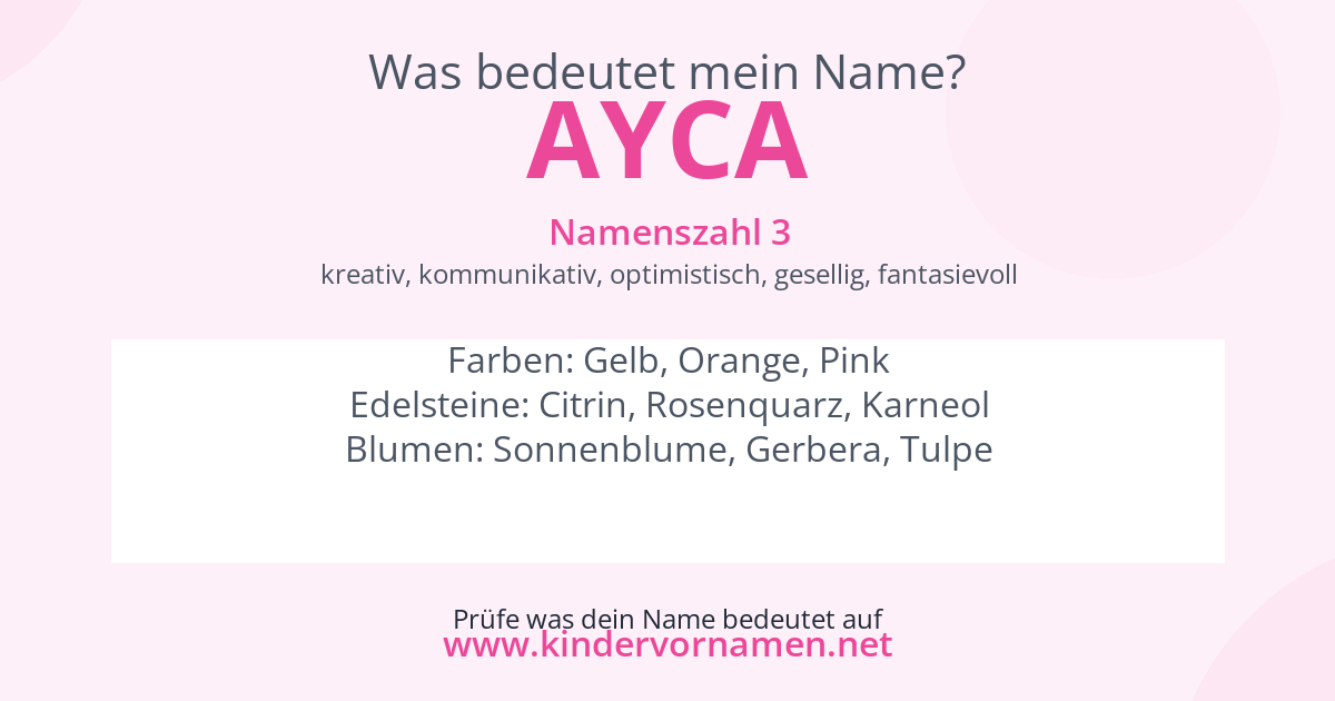 Was bedeutet der Name Ayca?