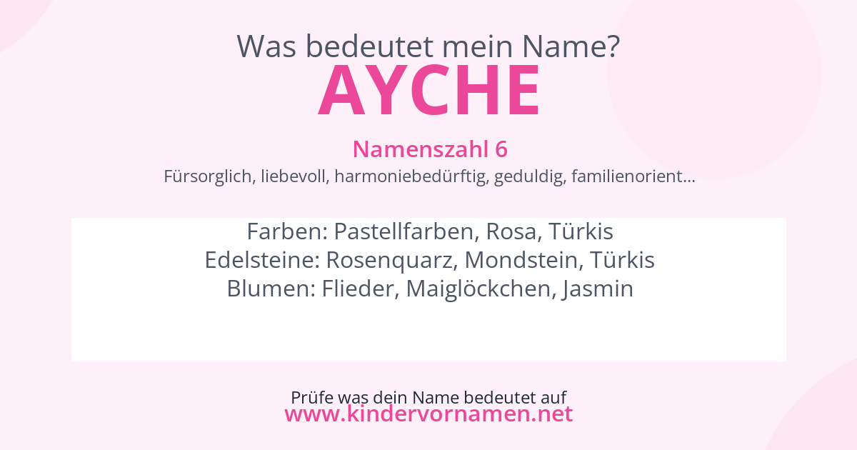 Was bedeutet der Name Ayche?