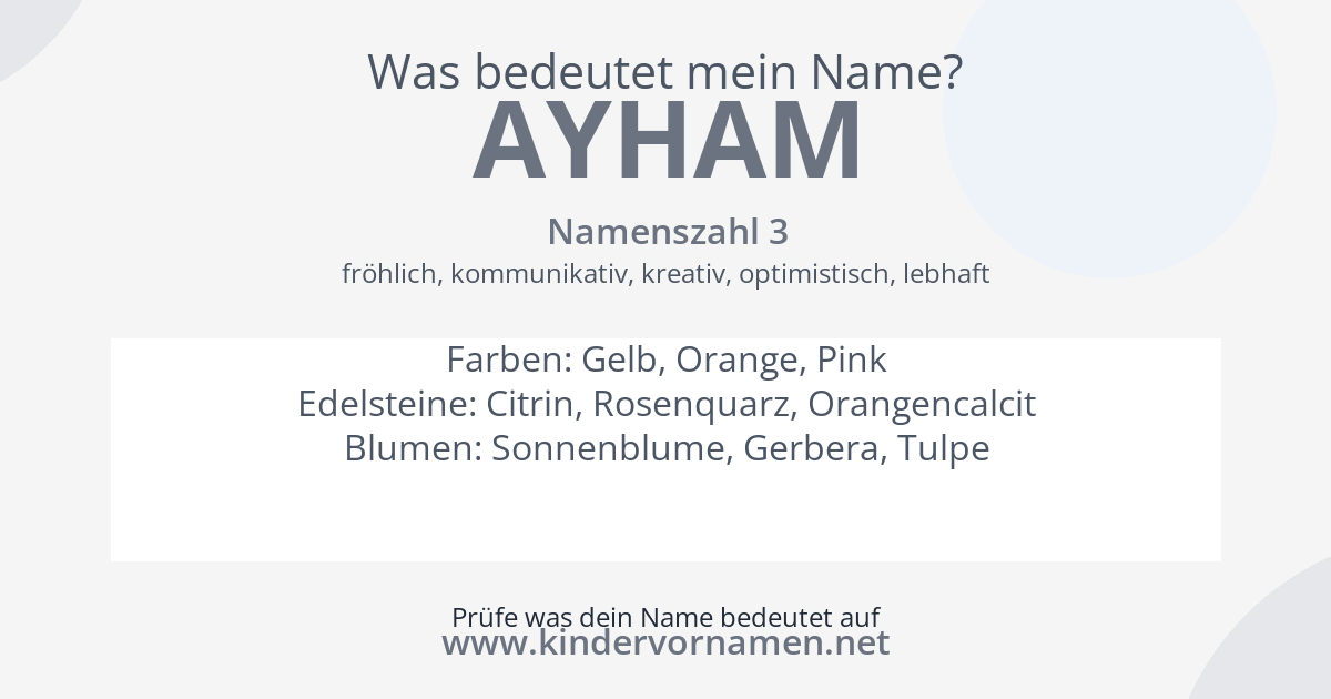 Was bedeutet der Name Ayham?