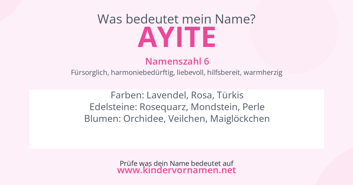 Was bedeutet der Name Ayite?