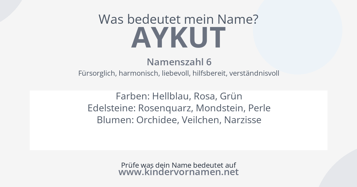 Was bedeutet der Name Aykut?