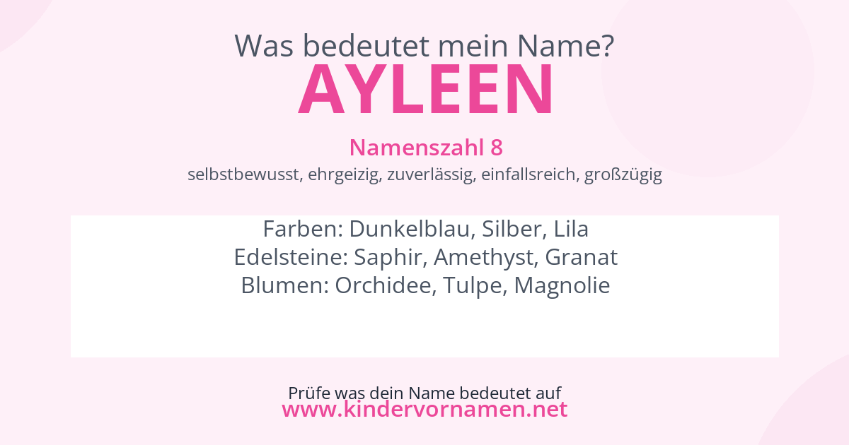 Was bedeutet der Name Ayleen?