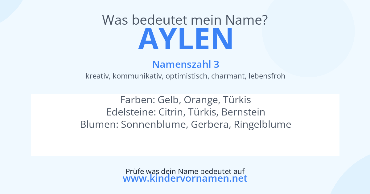 Was bedeutet der Name Aylen?