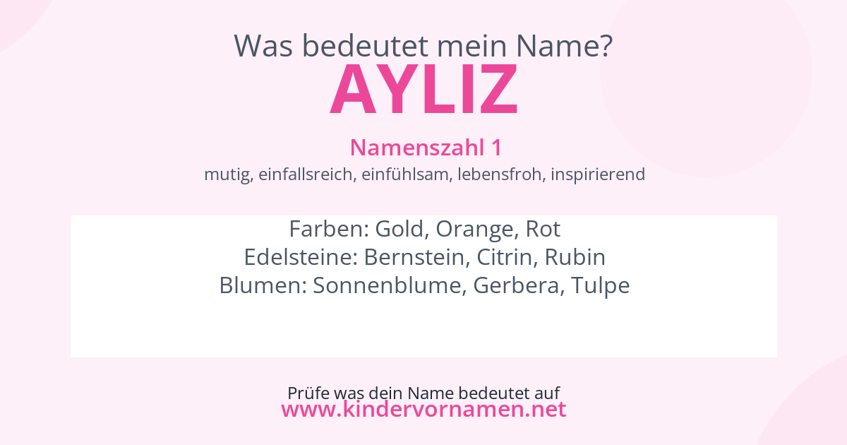 Was bedeutet der Name Ayliz?