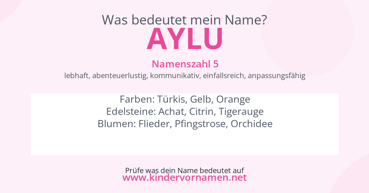 Was bedeutet der Name Aylu?
