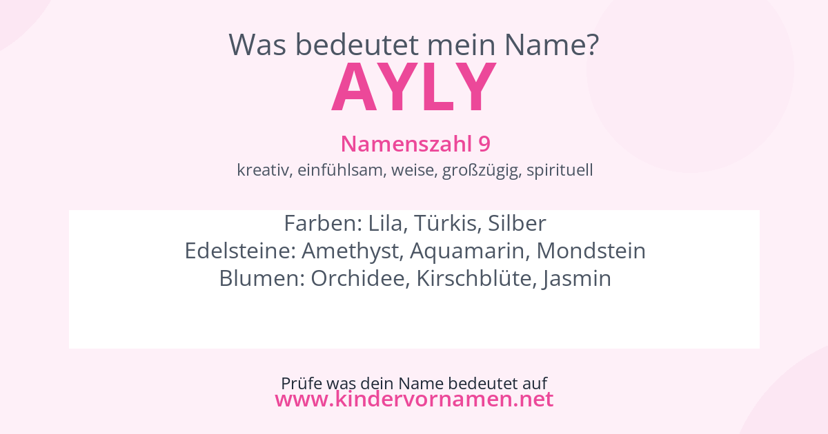 Was bedeutet der Name Ayly?