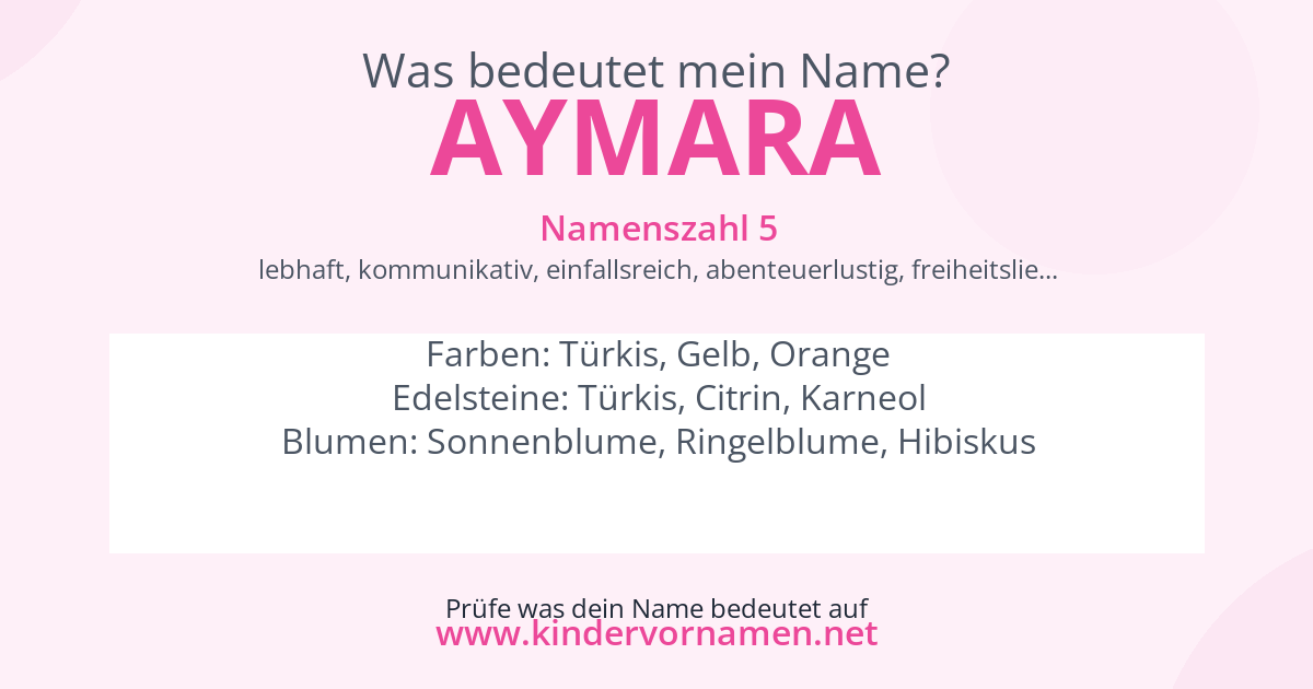 Was bedeutet der Name Aymara?