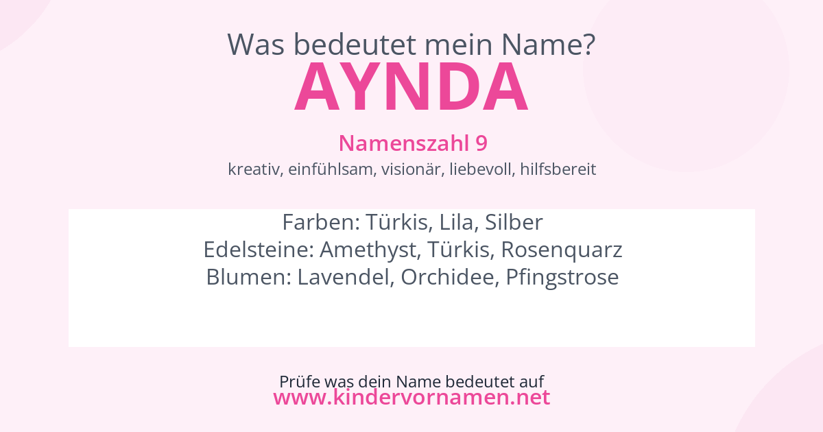 Was bedeutet der Name Aynda?