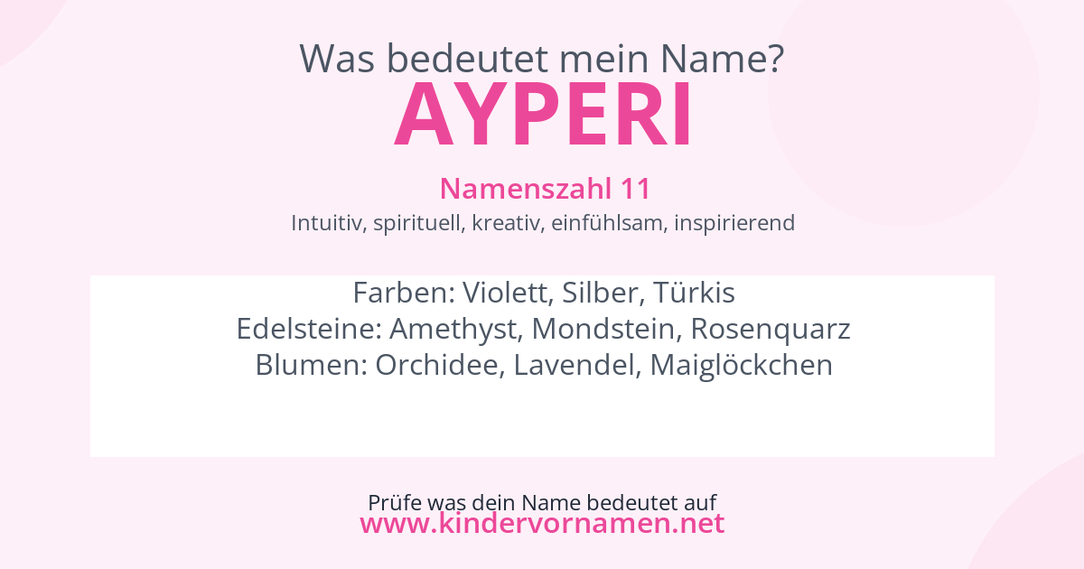Was bedeutet der Name Ayperi?