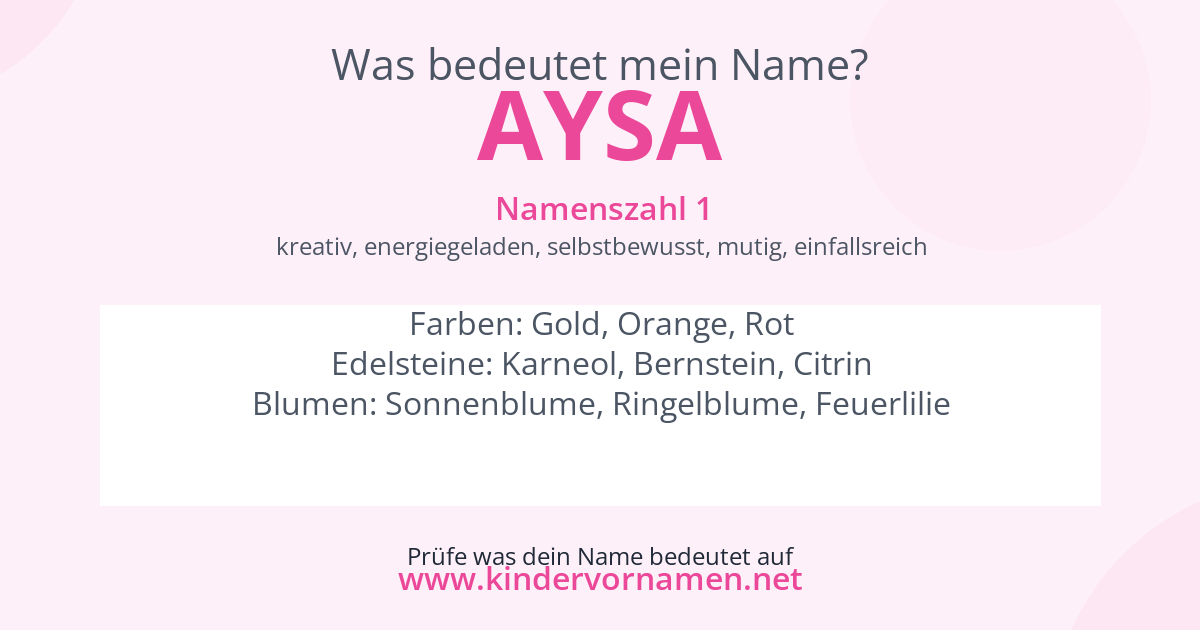 Was bedeutet der Name Aysa?