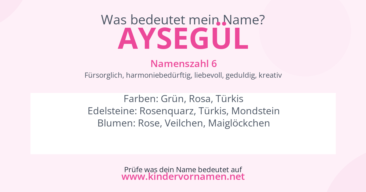 Was bedeutet der Name Aysegül?