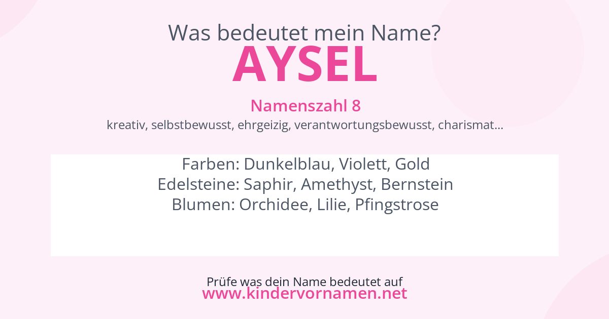 Was bedeutet der Name Aysel?